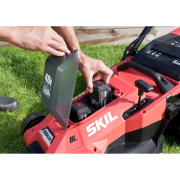 SKIL 20V Grasmaaier 0140BA Brushless 43cm + 2 Accu's 4,0Ah + Snellader - Afbeelding 4