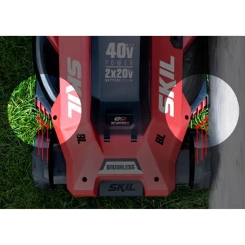 SKIL 20V Grasmaaier 0140BA Brushless 43cm + 2 Accu's 4,0Ah + Snellader - Afbeelding 6