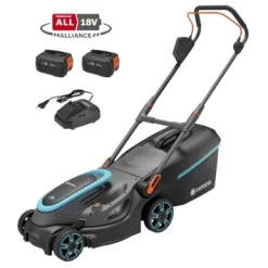 Gardena 2x18V Grasmaaier Powermax P4A 37cm Incl. Twee 4.0Ah Accu's + Lader