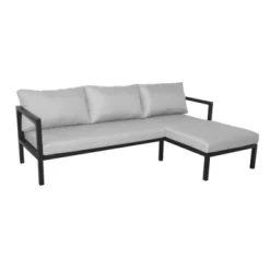 Loungeset Evora Chaise Longue Antraciet