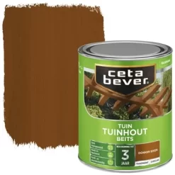 CetaBever Tuinhoutbeits Transparant Donker Eiken Zijdeglans 750 Ml