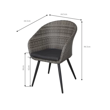 Stoel Modena Grijsbruin - Afbeelding 2