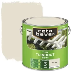 CetaBever Tuinhoutbeits Dekkend RAL 9001 Zijdeglans 2,5 L