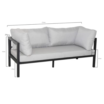 Loungebank Evora Antraciet - Afbeelding 2