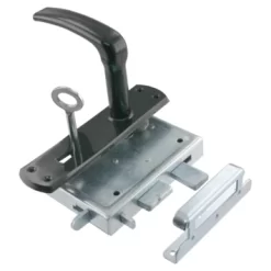 HANDSON Tuinpoortsluiting Poortslot Met Kruk Gegalvaniseerd 100x115 Mm