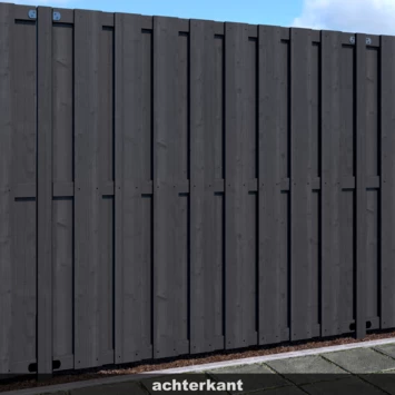 Schutting Royal Antraciet Grenen Ca. 180x180 Cm - Afbeelding 4