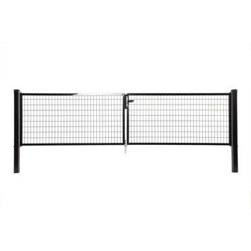 Napoli Dubbele Poort Zwart 100x2x150cm RAL9005