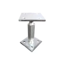 Verstelbare Paalhouder Klein Verzinkt 70x70 Mm X 70x70 Mm 110-180 Mm