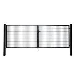 Dubbele Poort Roma/Milano Zwart 2x 100x200 Cm