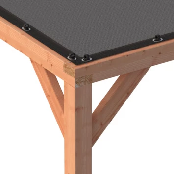 Pergola Silvano Douglas Met Schaduwdoek 324x324 Cm - Afbeelding 3