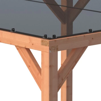 Pergola Silvano Douglas Met Schaduwdoek 324x324 Cm - Afbeelding 5