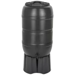 Practo Garden Classic Regenton Zwart Kunststof Met Accessoires 210 Liter