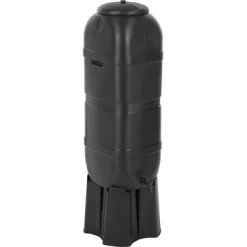 Practo Garden Classic Regenton Zwart Kunststof Met Accessoires 100 Liter