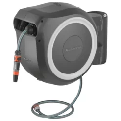 Gardena Wandslangenbox Roll Up 35 Grijs/wit Meter Incl. Tuinspuit
