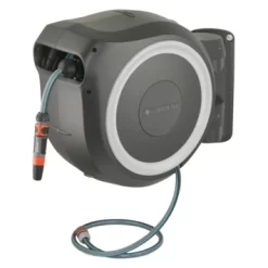 Gardena Wandslangenbox Roll Up 25m Grijs/wit Incl. Tuinspuit
